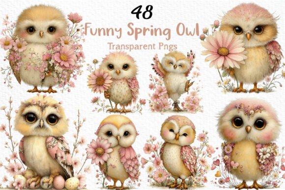 Download Funny Spring Owl Clipart PNG - Funny spring Collection