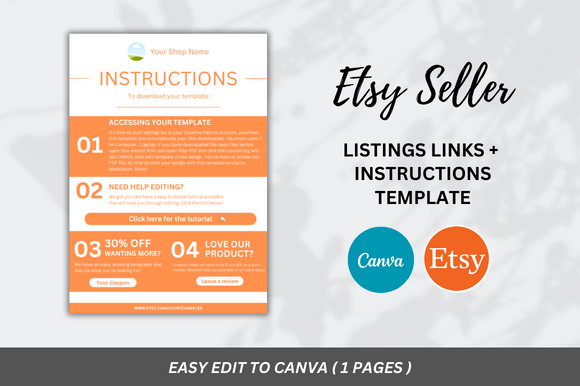 Download Etsy Seller Instructions Template - Seller Collection