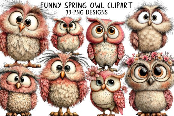 Download Funny Spring Owl Clipart - Funny spring Collection