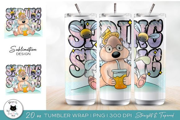 Download Funny Spring Tumbler Wrap | Bear PNG - Funny spring Collection