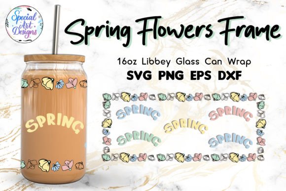 Download Funny Spring Flowers | 16oz Glass Wrap - Funny spring Collection