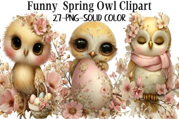Download Funny Spring Owl Clipart - Funny spring Collection
